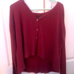 cute maroon long sleeve